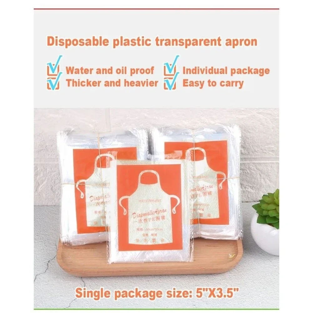 90 Pcs Uniplease plastic apron disposable 34.4x23.6
